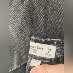 Faded black Abercrombie curve love high rise dad jeans size 29/8